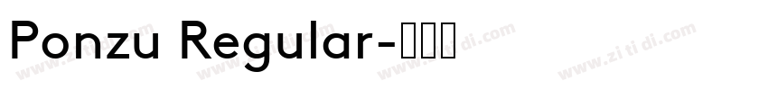 Ponzu Regular字体转换